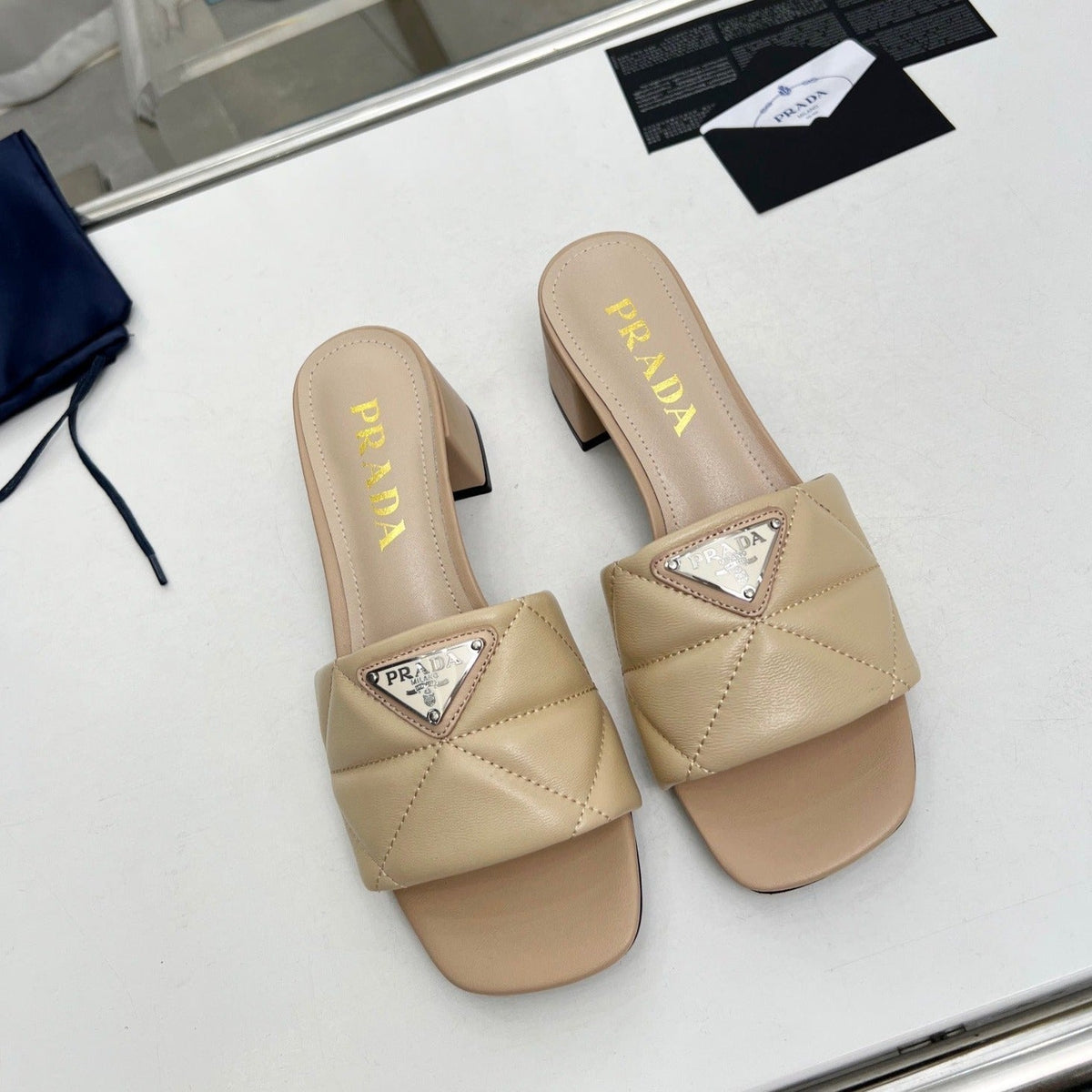 PRA EMBROIDERED SANDALS 45 BEIGE LAMBSKIN