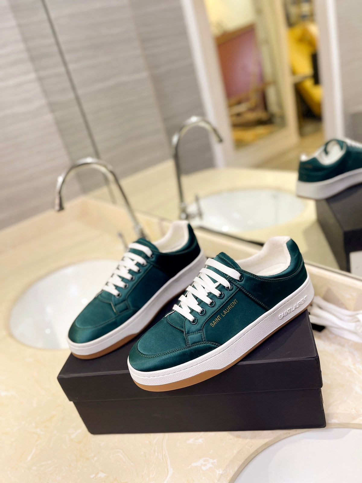 SL SL/61 SNEAKERS CASTLETON GRREN SATIN